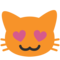 Smiling Cat Face With Heart-Eyes emoji on Google